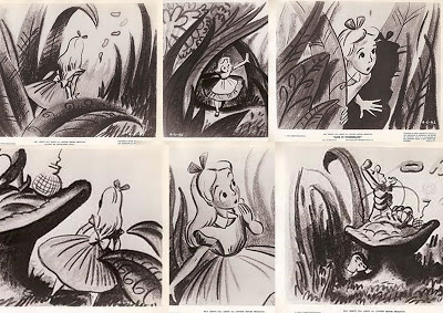 Alice in Wonderland storyboard 